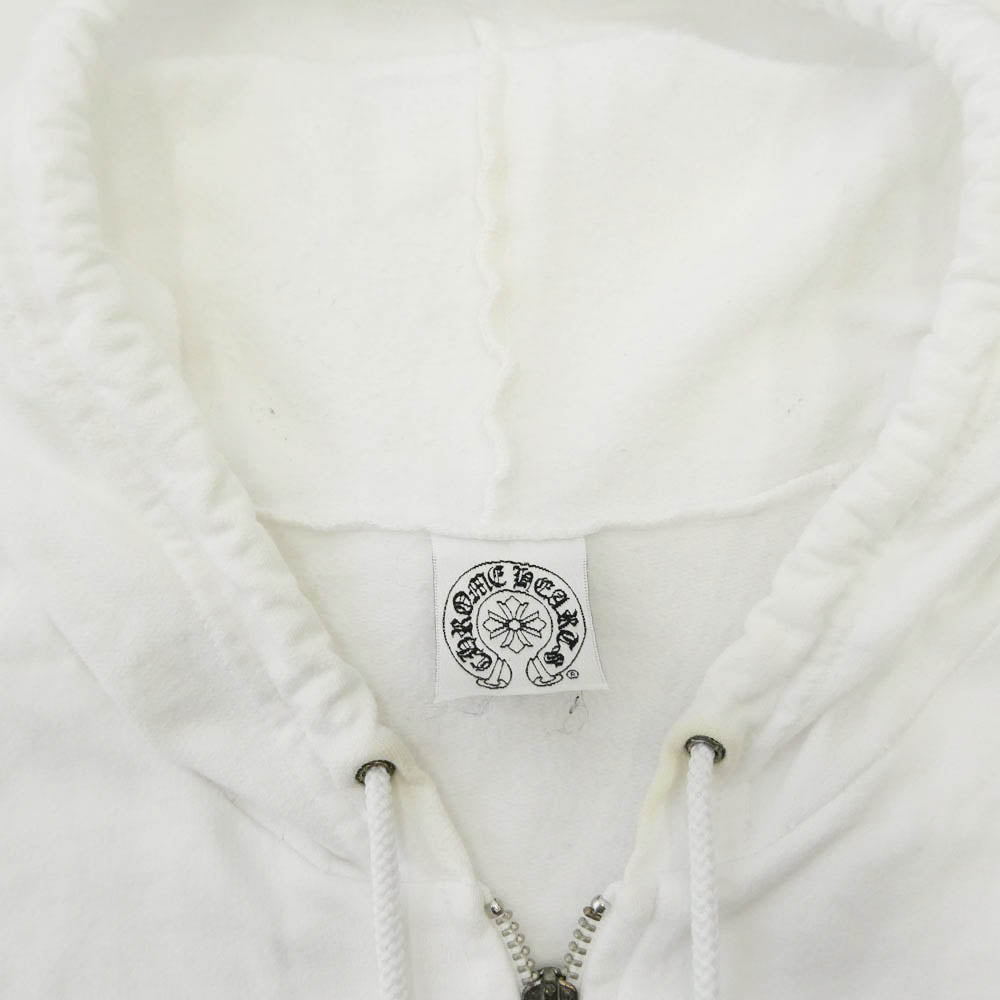 CHROME HEARTS クロムハーツ（原本無） The Rolling Stones ザローリングストーンズ Lip And Tongue Hoodie リップアンドタン ダガージップ フーディー パーカー ホワイト系 XL【中古】