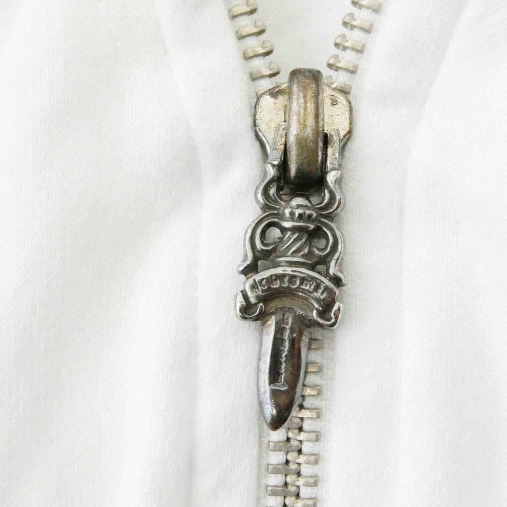 CHROME HEARTS クロムハーツ（原本無） The Rolling Stones ザローリングストーンズ Lip And Tongue Hoodie リップアンドタン ダガージップ フーディー パーカー ホワイト系 XL【中古】