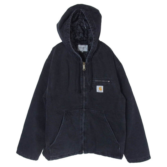 Carhartt カーハート I036258 Cleveland Jacket クリーブランド デニム ジップアップ フーデッド ジャケット ブラック系 M【中古】