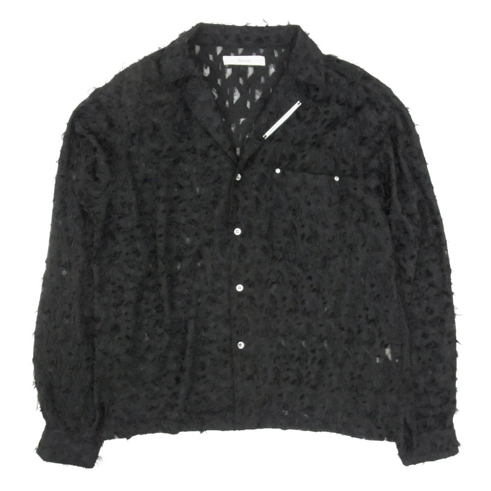 ジェントルイス 2504-JLS-FBL0010 Fringe Open-Collar Shirt フリンジ オープンカラー 長袖 シャツ ブラック系 L【中古】