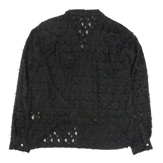 ジェントルイス 2504-JLS-FBL0010 Fringe Open-Collar Shirt フリンジ オープンカラー 長袖 シャツ ブラック系 L【中古】