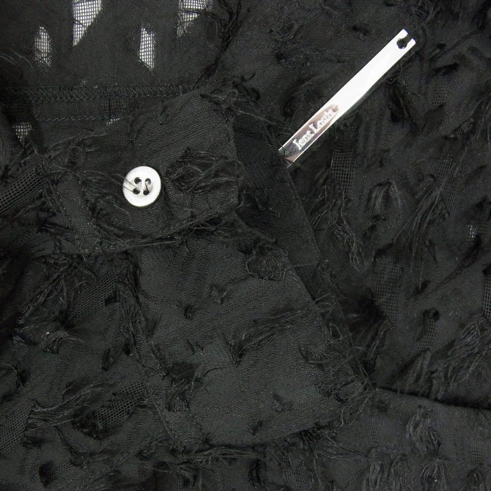 ジェントルイス 2504-JLS-FBL0010 Fringe Open-Collar Shirt フリンジ オープンカラー 長袖 シャツ ブラック系 L【中古】