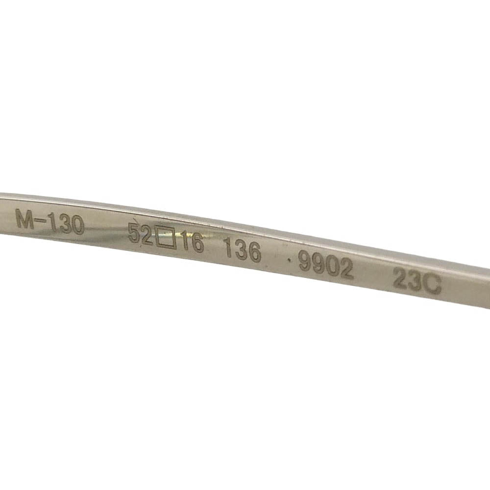 フォーナインズ M-130 52□16 136 9902 チタン フルリム ボストンフレーム アイウェア 眼鏡 クリア系 ライトブルー系 52□16 136【中古】