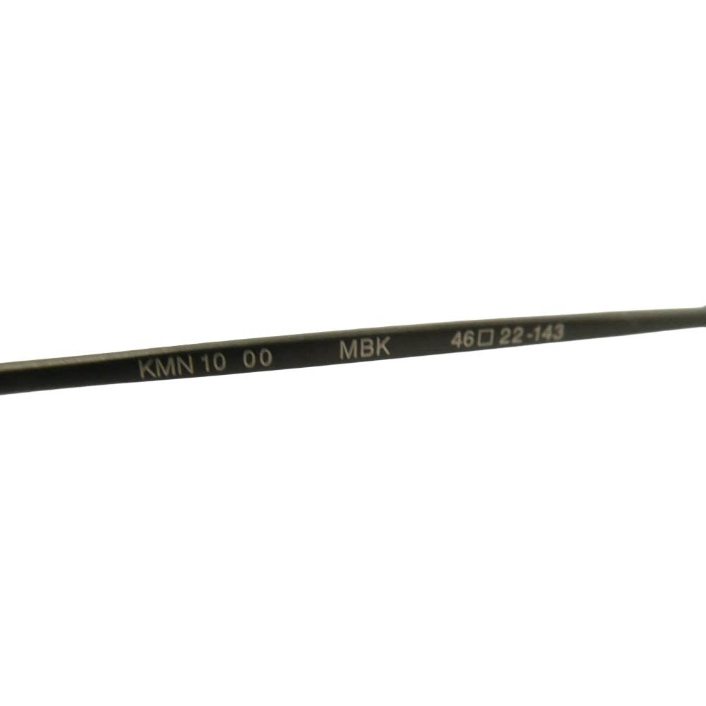 カメマンネン KMN-1000 MBK オーバルシェイプ フルメタル チタン フルリム アイウェア 眼鏡 ブラック系 46□22-143【極上美品】【中古】