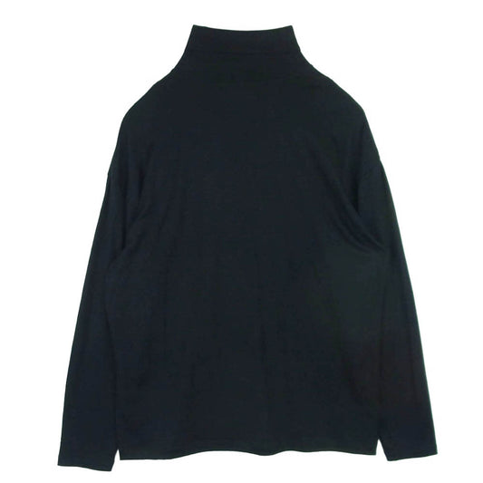ユハ 10220606 WASHABLE WOOL TURTLE ウォッシャブル ウール タートルネック カットソー ブラック系 BLACK 4【中古】