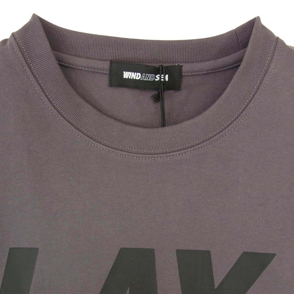 WIND AND SEA ウィンダンシー 24AW WDS-C-PLY-24-Q4-01 × PLAY LOGO TEE フロント プリント ロゴ Tシャツ 半袖カットソー グレー系 L【新古品】【未使用】【中古】
