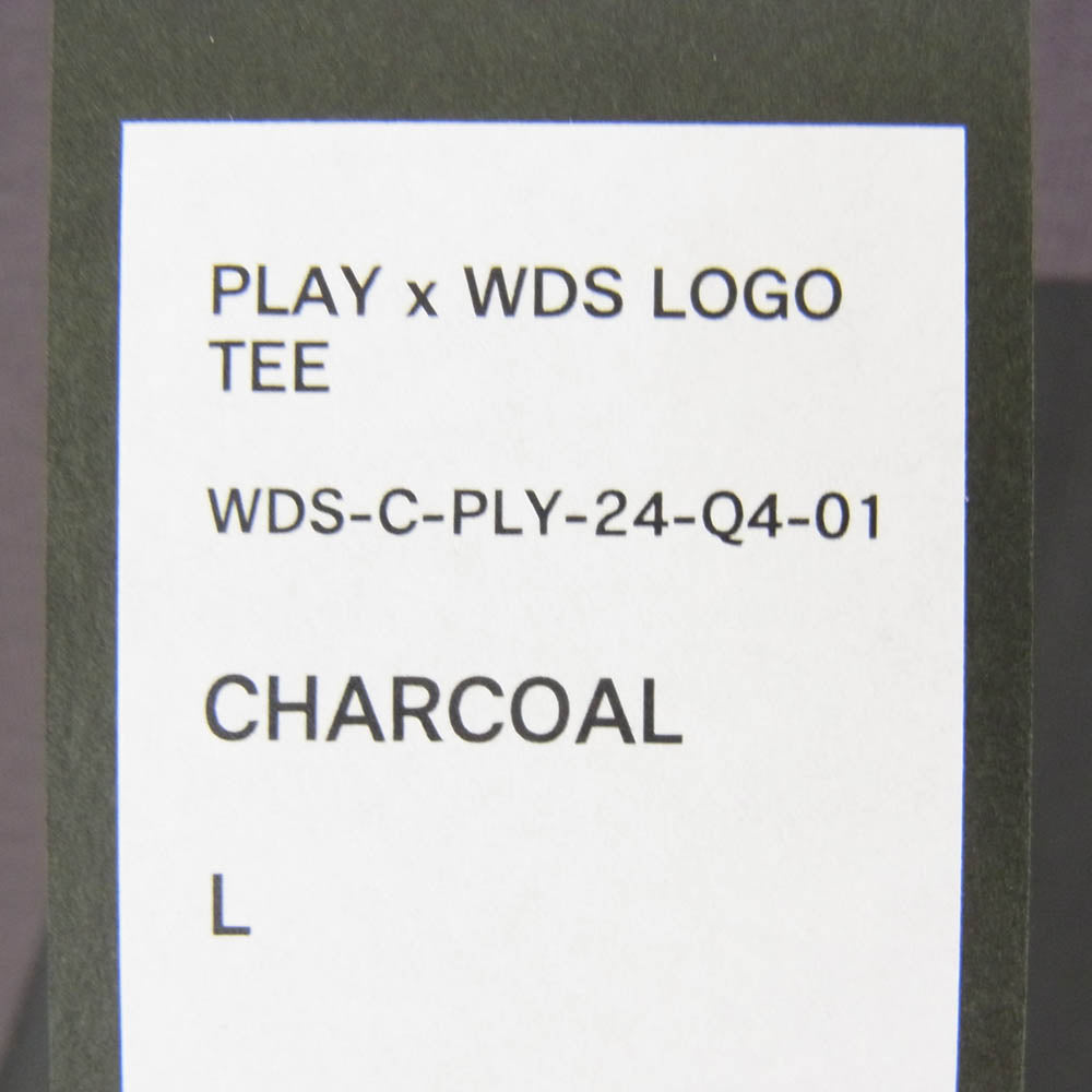 WIND AND SEA ウィンダンシー 24AW WDS-C-PLY-24-Q4-01 × PLAY LOGO TEE フロント プリント ロゴ Tシャツ 半袖カットソー グレー系 L【新古品】【未使用】【中古】
