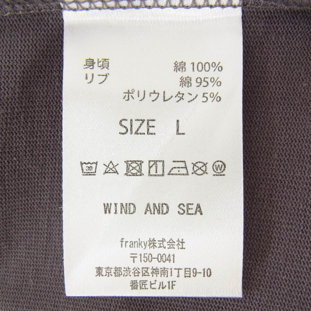 WIND AND SEA ウィンダンシー 24AW WDS-C-PLY-24-Q4-01 × PLAY LOGO TEE フロント プリント ロゴ Tシャツ 半袖カットソー グレー系 L【新古品】【未使用】【中古】