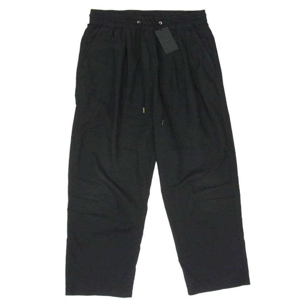 ユハ 10170807-2 SOFT EASY PANTS ポリエステル 無地 ソフト イージー ワイド パンツ ブラック系 3【中古】