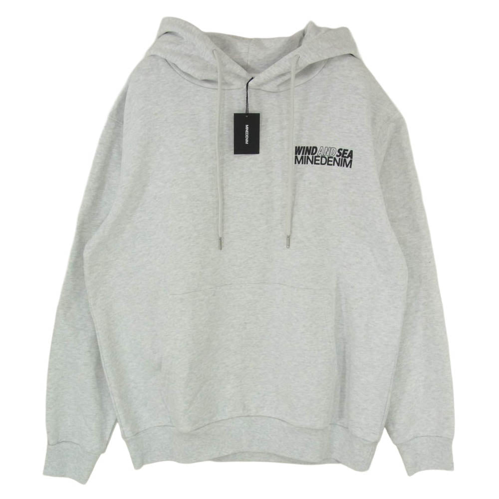 WIND AND SEA ウィンダンシー MINEDENIM マインデニム 24SS 24MND-WAS007-70-L2 ×MINEDENIM Photo Hoodie マインデニム フォト フーディー ロゴ プリント パーカー グレー系 L【新古品】【未使用】【中古】
