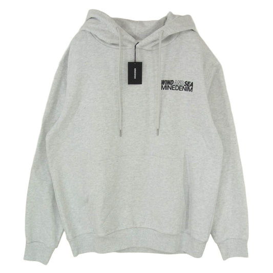 WIND AND SEA ウィンダンシー MINEDENIM マインデニム 24SS 24MND-WAS007-70-L2 ×MINEDENIM Photo Hoodie マインデニム フォト フーディー ロゴ プリント パーカー グレー系 L【新古品】【未使用】【中古】