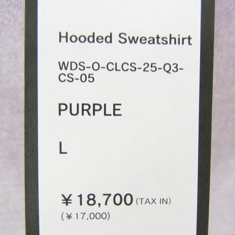WIND AND SEA ウィンダンシー 25AW WDS-O-CLCS-25-Q3-CS-05 USED加工 Hooded Sweatshirt フェード加工 フロントプリント フーデッド スウェット シャツ プルオーバー パーカー L パープル系 L【新古品】【未使用】【中古】