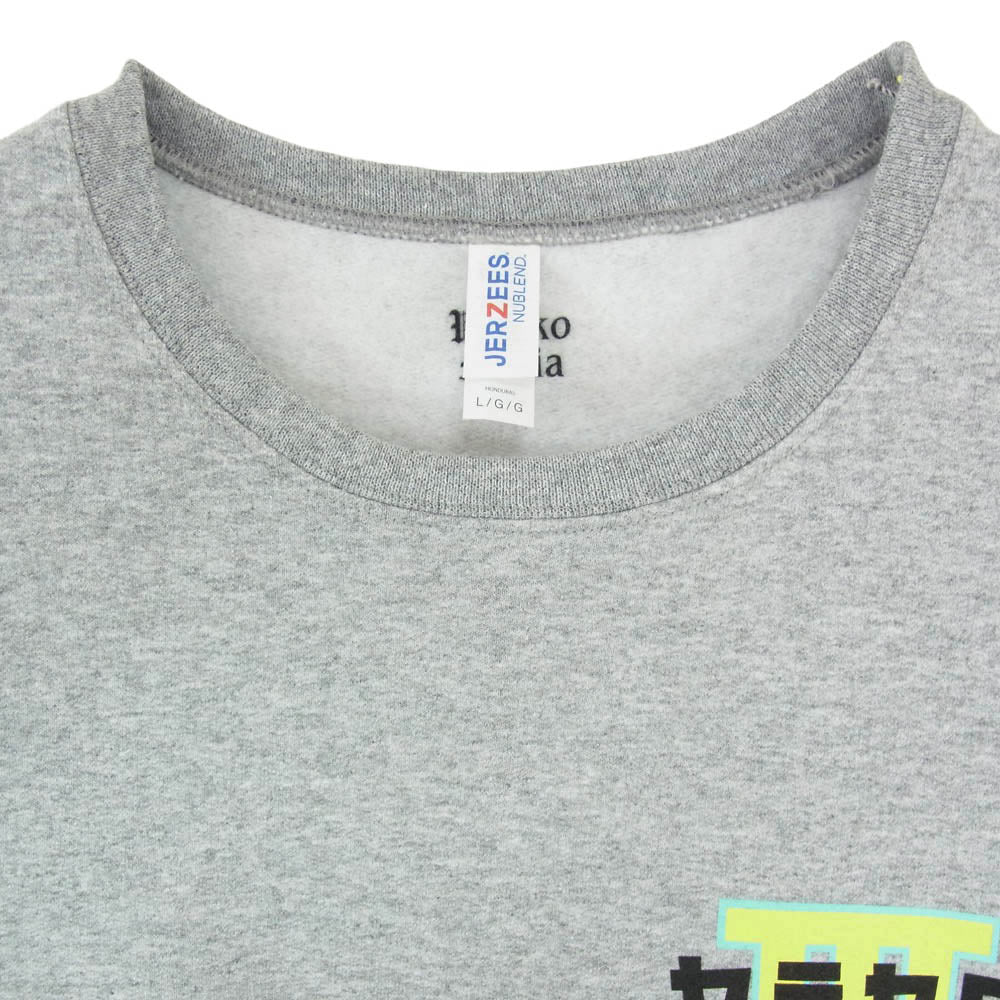 WACKO MARIA ワコマリア 25AW なるきよ-WM-SS03 × なるきよ CREW NECK SWEAT SHIRT ヤラセロテンゴク クルーネック スウェット シャツ トレーナー グレー系 L【新古品】【未使用】【中古】