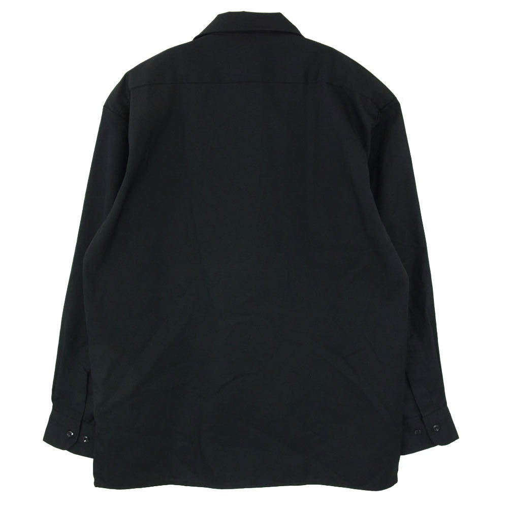 ラストマン 252LM-SH03 × DICKIES ディッキーズ WORK SHIRTS レザー切替 ワーク シャツ ブラック系 M【新古品】【未使用】【中古】