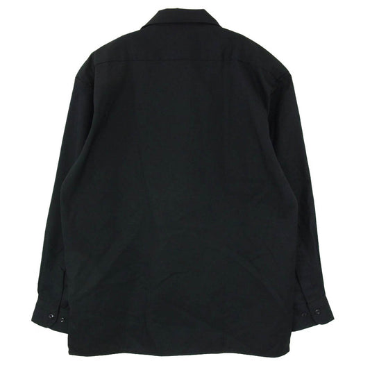 ラストマン 252LM-SH03 × DICKIES ディッキーズ WORK SHIRTS レザー切替 ワーク シャツ ブラック系 M【新古品】【未使用】【中古】