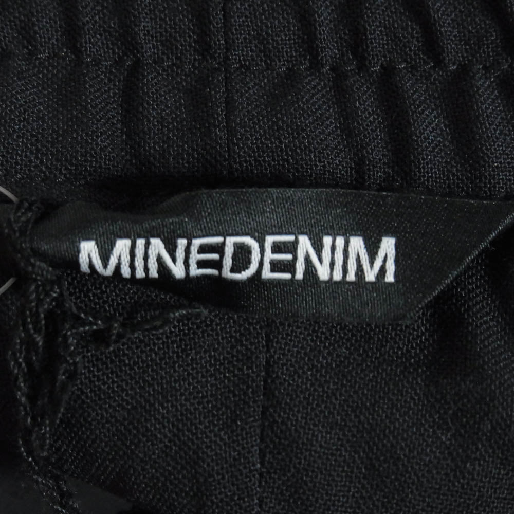 MINEDENIM マインデニム 26SS 2604-7004-99-482 Wool Tropical Cloth Easy TRS ウール トロピカル クロース イージー トラウザーズ パンツ ブラック系 48【新古品】【未使用】【中古】