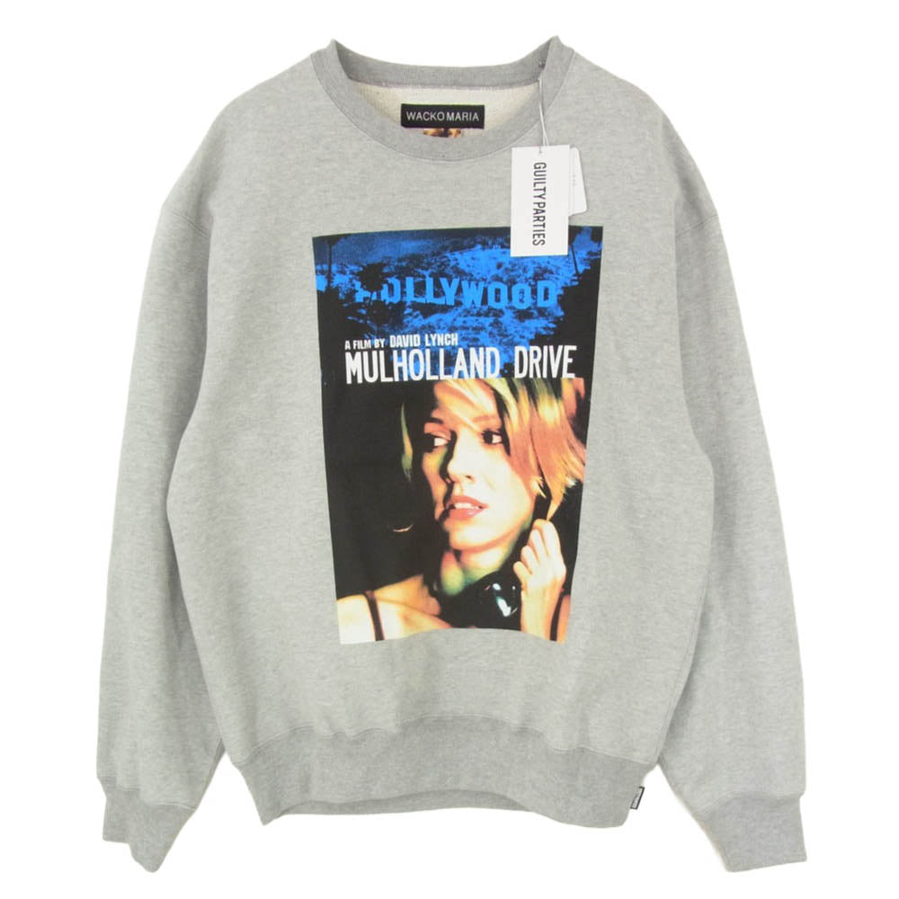 WACKO MARIA ワコマリア 26SS MD-WM-SS04 × MULHOLLAND DRIVE HEAVY WEIGHT CREW NECK SWEAT SHIRT ( TYPE-2 ) マルホランド ドライブ ヘビーウエイト クルーネック スウェットシャツ グレー系 M【新古品】【未使用】【中古】