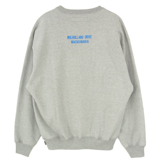 WACKO MARIA ワコマリア 26SS MD-WM-SS04 × MULHOLLAND DRIVE HEAVY WEIGHT CREW NECK SWEAT SHIRT ( TYPE-2 ) マルホランド ドライブ ヘビーウエイト クルーネック スウェットシャツ グレー系 M【新古品】【未使用】【中古】
