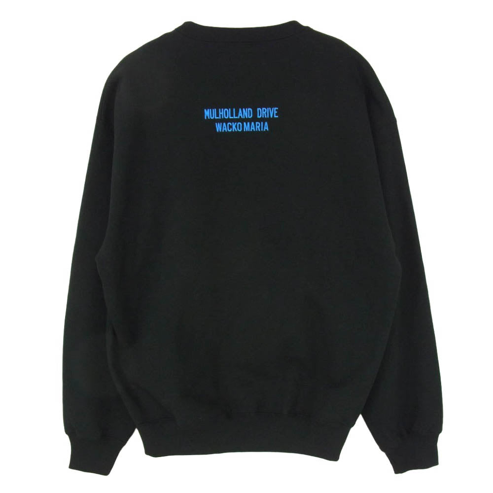 WACKO MARIA ワコマリア 26SS MD-WM-SS04 × MULHOLLAND DRIVE HEAVY WEIGHT CREW NECK SWEAT SHIRT ( TYPE-2 ) マルホランド ドライブ ヘビーウエイト クルーネック スウェットシャツ ブラック系 M【新古品】【未使用】【中古】