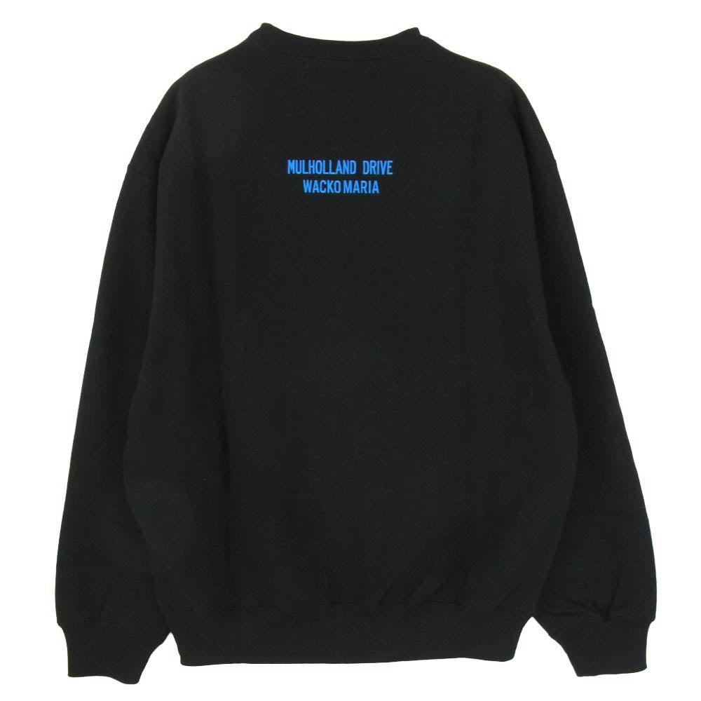 WACKO MARIA ワコマリア 26SS MD-WM-SS04 × MULHOLLAND DRIVE HEAVY WEIGHT CREW NECK SWEAT SHIRT ( TYPE-2 ) マルホランド ドライブ ヘビーウエイト クルーネック スウェットシャツ BLACK ブラック系 L【新古品】【未使用】【中古】