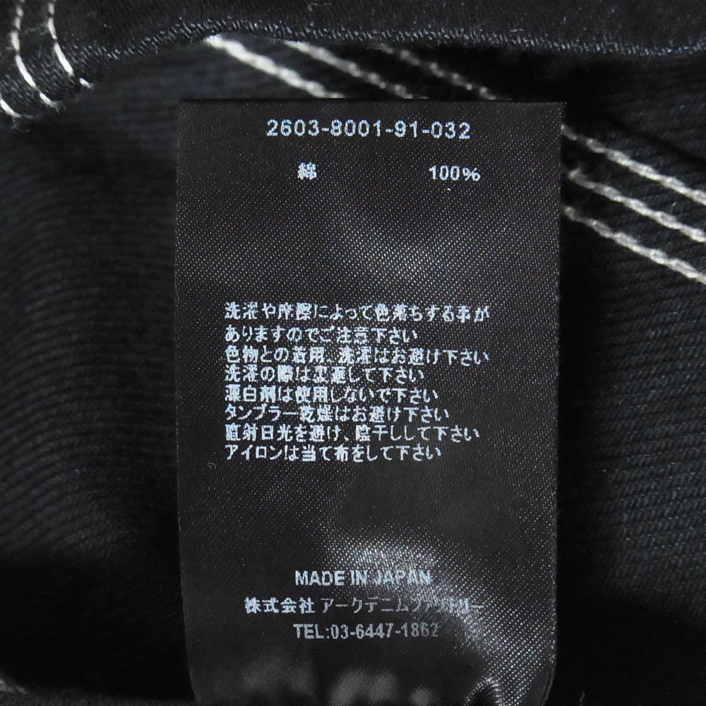 MINEDENIM マインデニム 26SS 2603-8001-91-032 Denim Engineer JKT デニム エンジニア カバーオール ジャケット ブラック系 3【新古品】【未使用】【中古】