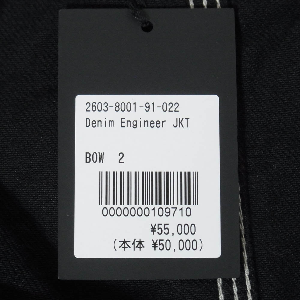 MINEDENIM マインデニム 26SS 2603-8001-91-022 Denim Engineer JKT デニム エンジニア カバーオール ジャケット ブラック系 2【新古品】【未使用】【中古】