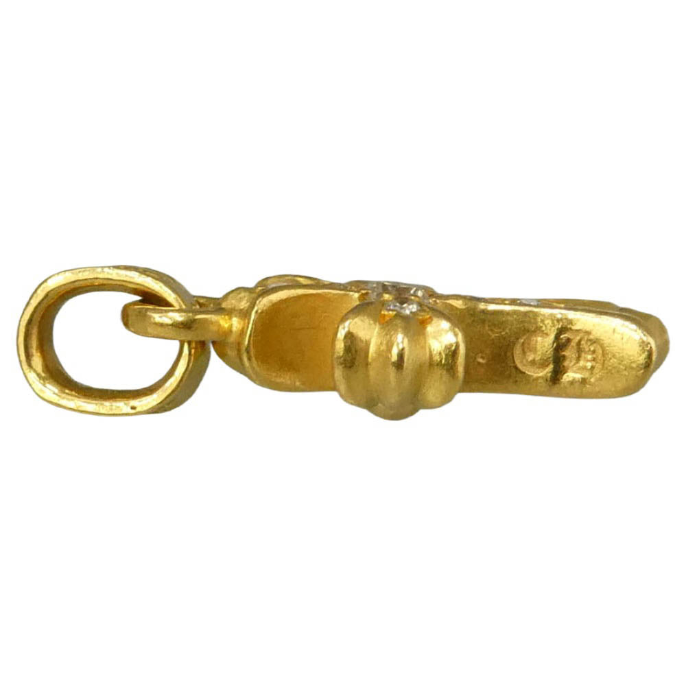 CHROME HEARTS クロムハーツ（原本無） 22K CRS BBYFAT P DMND A ベイビーファット アフターパヴェダイヤ チャーム ペンダントトップ ゴールド系【中古】