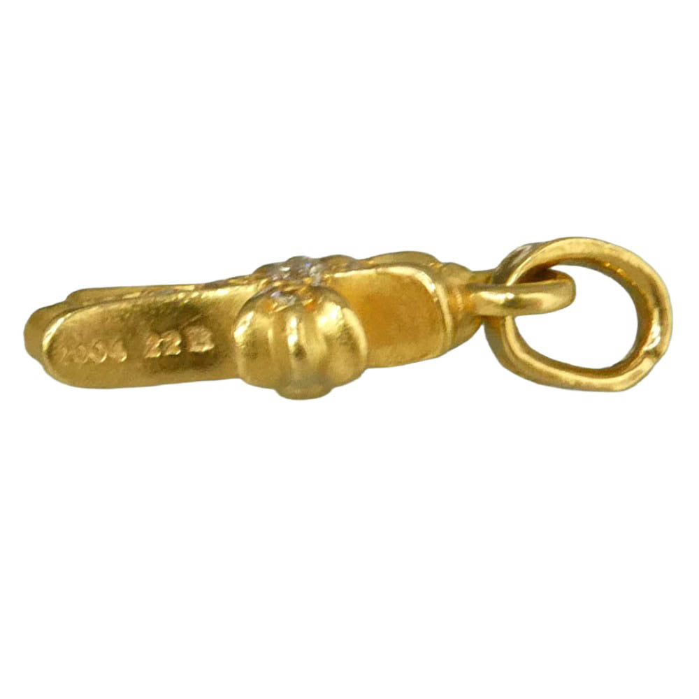 CHROME HEARTS クロムハーツ（原本無） 22K CRS BBYFAT P DMND A ベイビーファット アフターパヴェダイヤ チャーム ペンダントトップ ゴールド系【中古】