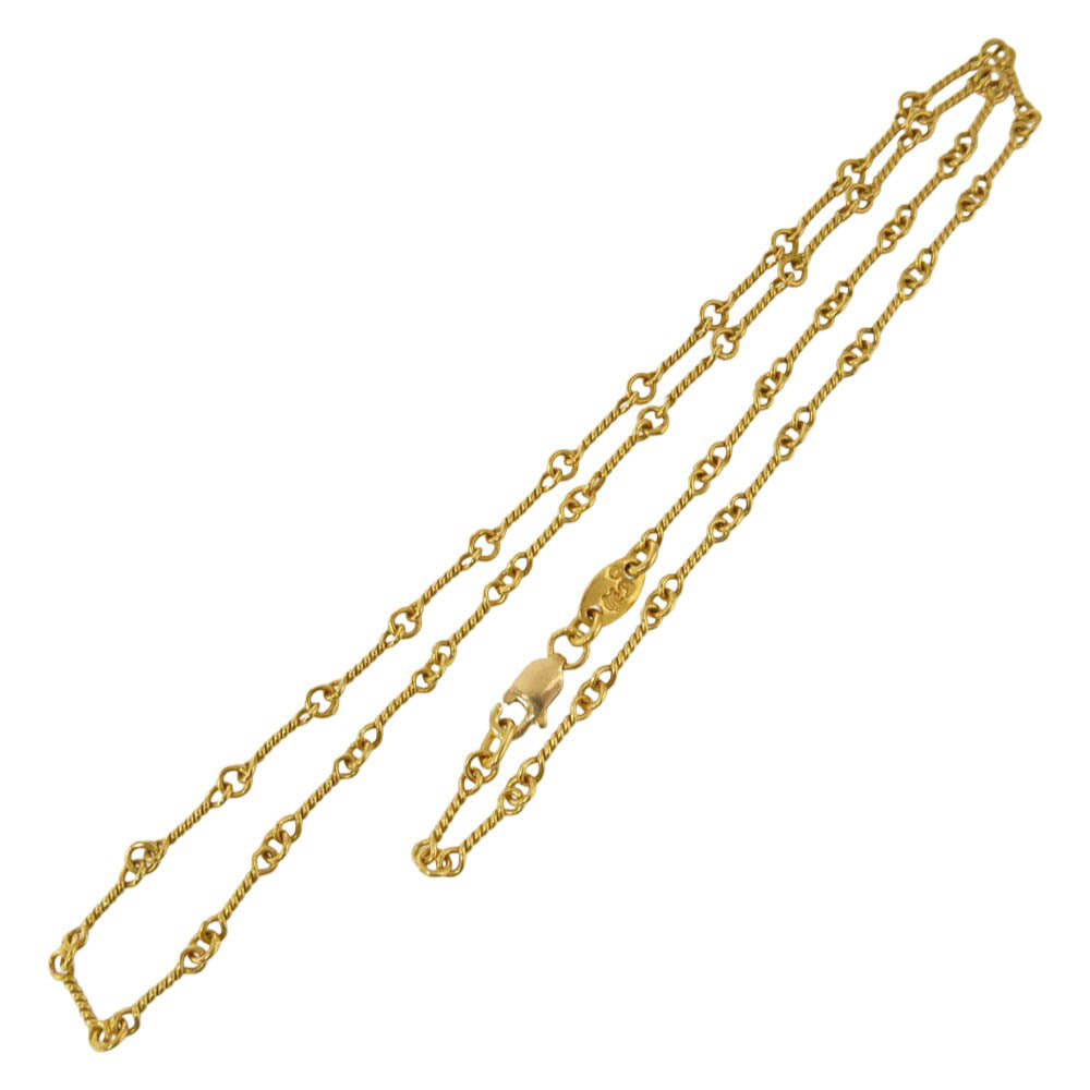 CHROME HEARTS クロムハーツ（原本無） OLD 22K NECKCHAIN ツイストチェーン ネックレス 16inch 16インチ ゴールド系【中古】