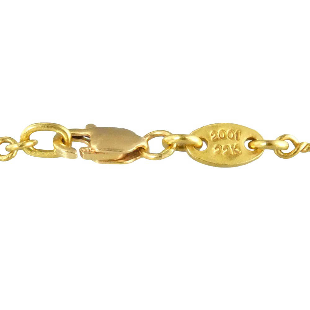 CHROME HEARTS クロムハーツ（原本無） OLD 22K NECKCHAIN ツイストチェーン ネックレス 16inch 16インチ ゴールド系【中古】