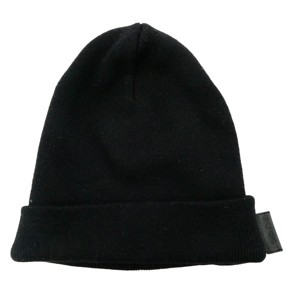 GUCCI グッチ 028820 21979 カシミヤ混 ビーニー ニット帽 ブラック系 S【中古】