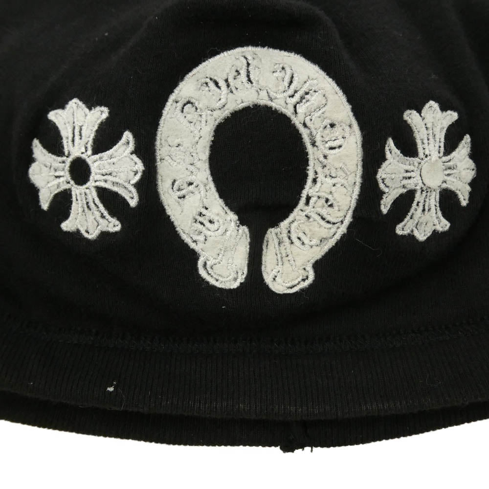 CHROME HEARTS クロムハーツ（原本無） HORSESHOE THERMAL BEANIE ホースシューサーマルビーニー CHプラス 刺繍 ビーニー 帽子 ブラック系【中古】