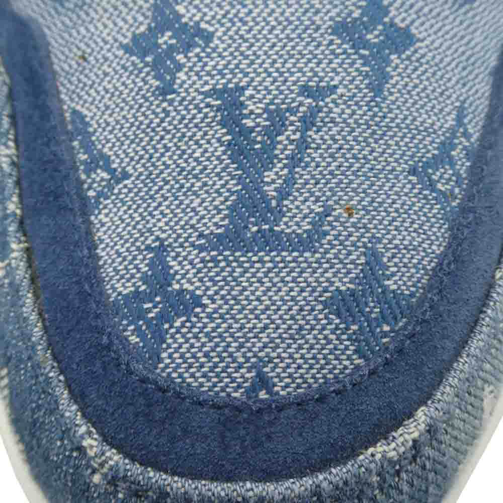 LOUIS VUITTON ルイ・ヴィトン MS0250 LVトレイナー ライン デニム モノグラム ローカット スニーカー ブルー系 9【極上美品】【中古】
