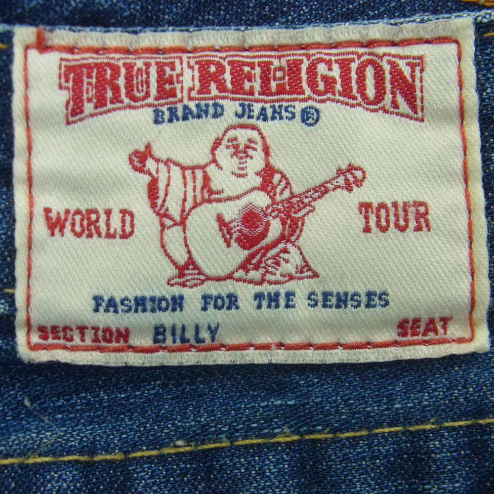 TRUE RELIGION トゥルーレリジョン 24-572OM USA製 ローライズ 加工 デニム パンツ インディゴブルー系 27【中古】