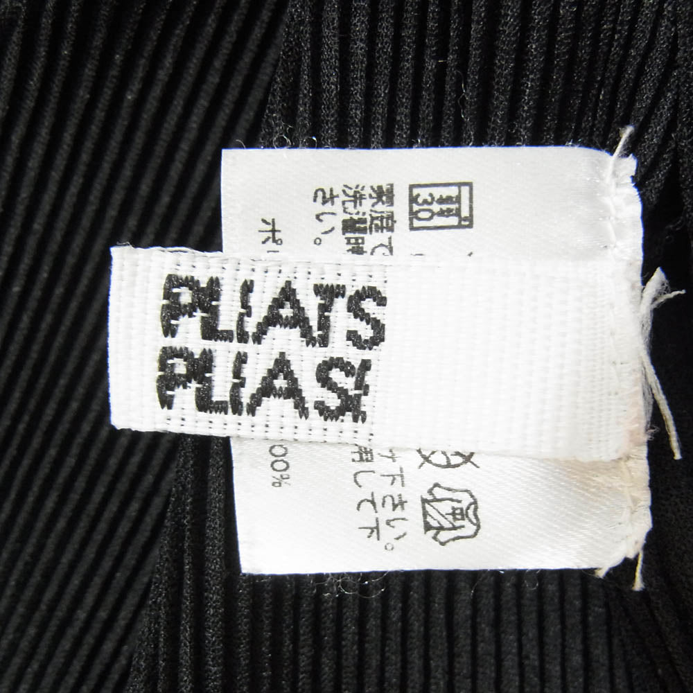 PLEATS PLEASE プリーツプリーズ イッセイミヤケ PP02FK103 プリーツ加工 細プリーツ 七分袖 カットソー ブラック系 3【中古】