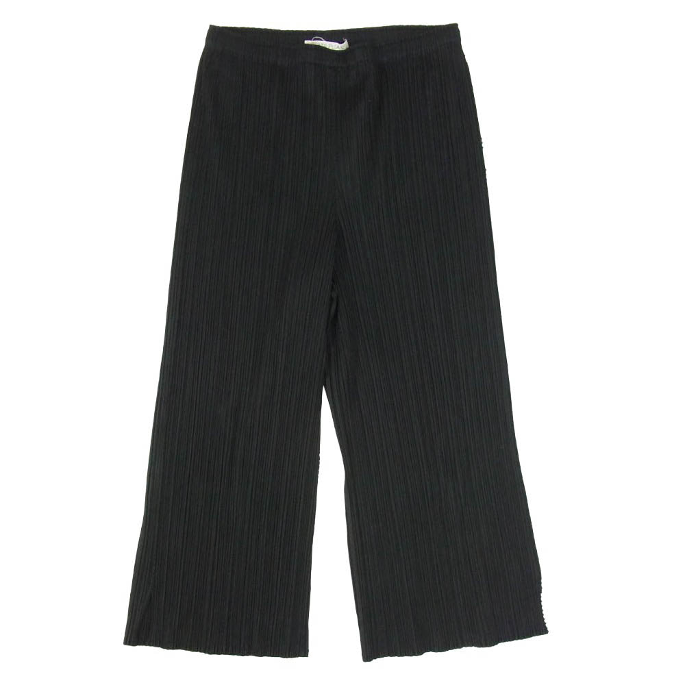 PLEATS PLEASE プリーツプリーズ イッセイミヤケ PP41-JF205 プリーツ加工 クロップド パンツ ブラック系 3【中古】