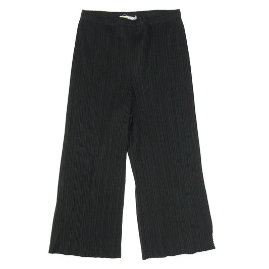 PLEATS PLEASE プリーツプリーズ イッセイミヤケ PP41-JF205 プリーツ加工 クロップド パンツ ブラック系 3【中古】