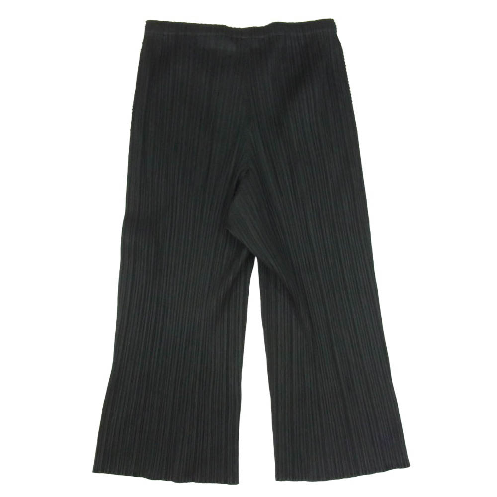 PLEATS PLEASE プリーツプリーズ イッセイミヤケ PP41-JF205 プリーツ加工 クロップド パンツ ブラック系 3【中古】