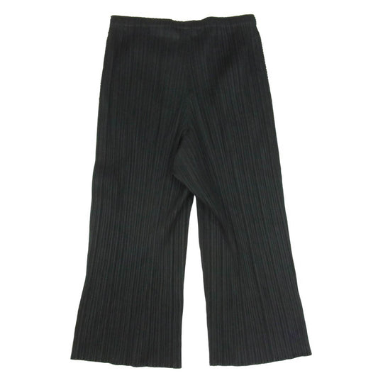 PLEATS PLEASE プリーツプリーズ イッセイミヤケ PP41-JF205 プリーツ加工 クロップド パンツ ブラック系 3【中古】