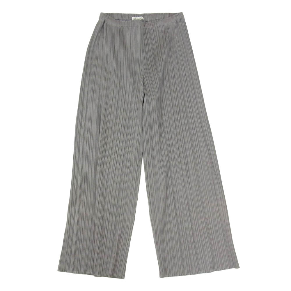 PLEATS PLEASE プリーツプリーズ イッセイミヤケ PP55-JF105 プリーツ加工 ロング パンツ グレー系 0 【中古】