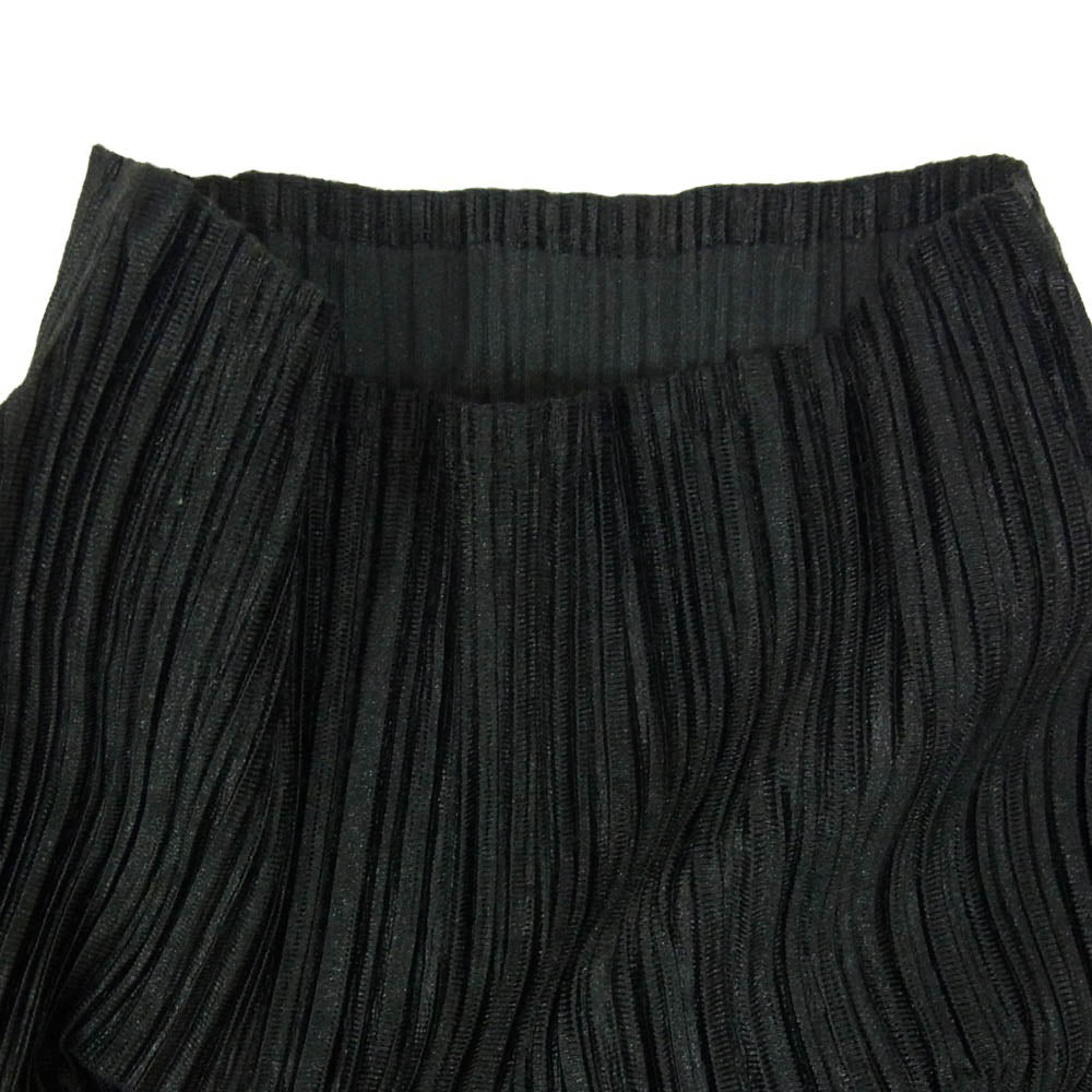 PLEATS PLEASE プリーツプリーズ イッセイミヤケ PP83-JK207 プリーツ加工 起毛 ボトルネック カットソー 長袖 ブラック系 3【中古】