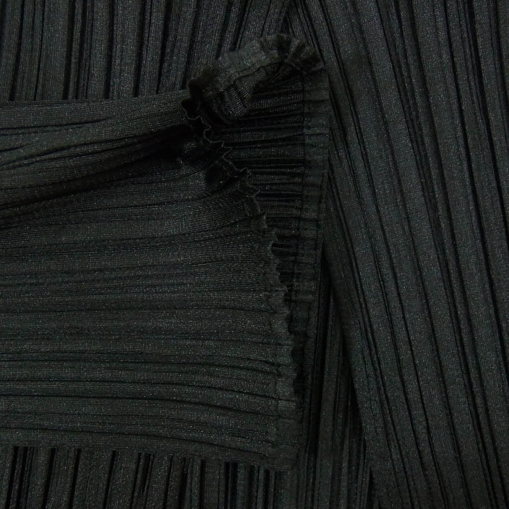 PLEATS PLEASE プリーツプリーズ イッセイミヤケ PP31-J0144 プリーツ加工 ボリュームカラー カーディガン ジャケット 長袖 ブラック系 3【中古】