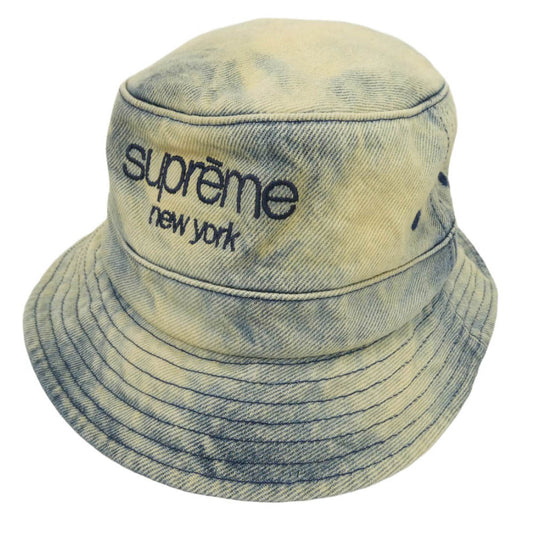 Supreme シュプリーム 24SS Chino Twill Crusher Hat Dirty Indigo チノツイル クラッシャー ダーティーインディゴ バケットハット 帽子 ブルー系 S/M【中古】