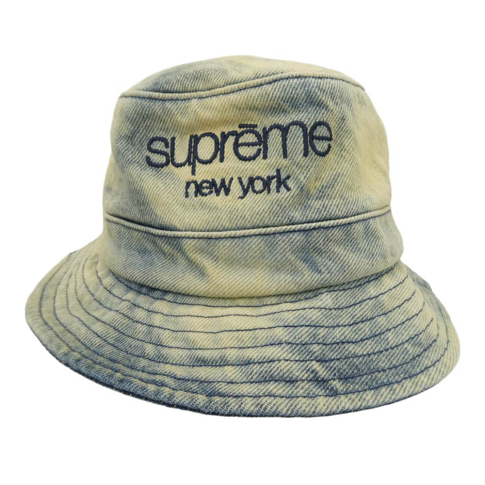 Supreme シュプリーム 24SS Chino Twill Crusher Hat Dirty Indigo チノツイル クラッシャー ダーティーインディゴ バケットハット 帽子 ブルー系 S/M【中古】