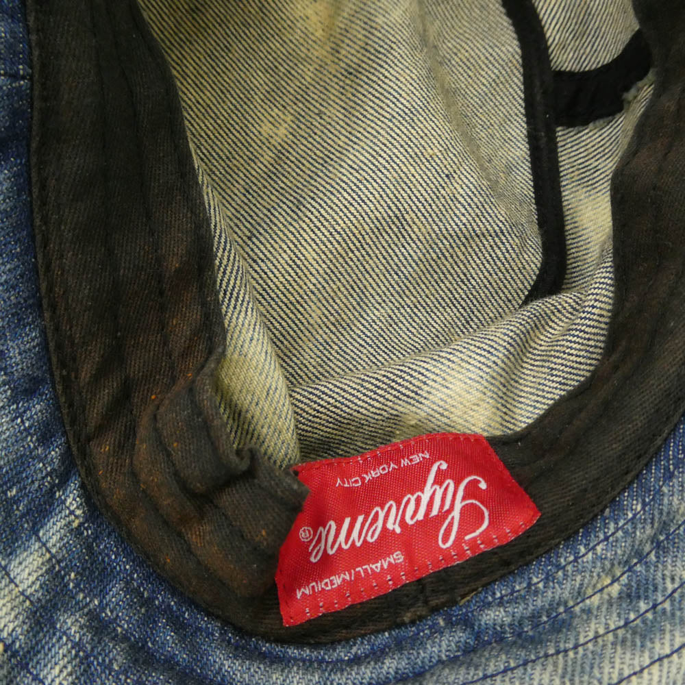 Supreme シュプリーム 24SS Chino Twill Crusher Hat Dirty Indigo チノツイル クラッシャー ダーティーインディゴ バケットハット 帽子 ブルー系 S/M【中古】