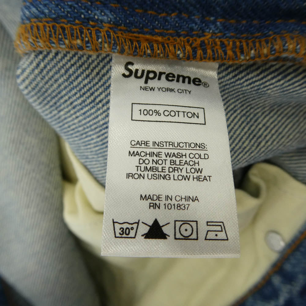 Supreme シュプリーム Timberland ティンバーランド 21SS × Timberland ティンバーランド Double Knee Painter Pant ダブルニー ペインター デニム パンツ ブルー系 34【中古】