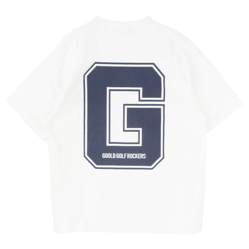 ゴールドゴルフロッカーズ フロント バック ロゴ プリント Tシャツ 半袖カットソー ホワイト系 L【中古】