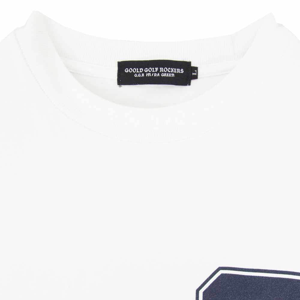 ゴールドゴルフロッカーズ フロント バック ロゴ プリント Tシャツ 半袖カットソー ホワイト系 L【中古】