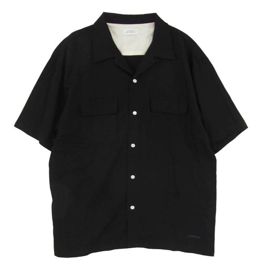 サタデーズ ニューヨークシティ BTG-53010-A Solid Rayon Open Collar Shirt ソリッド レーヨン オープンカラー 開襟 半袖 シャツ ブラック系 XL【中古】