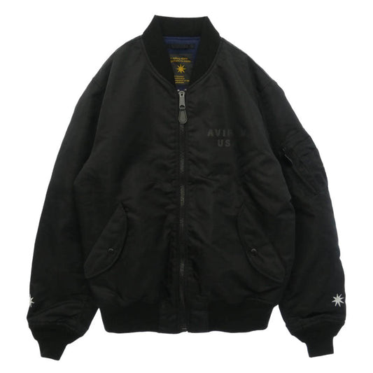 AVIREX アヴィレックス GDC ジーディーシー 25AW 783-5252039 × GDC ジーディーシー MA-1 ナイロン ボンバージャケット ブラック系 XL【中古】